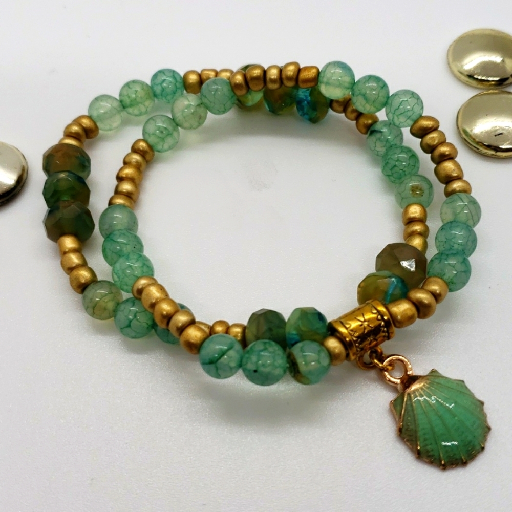 Green Envy double bracelet